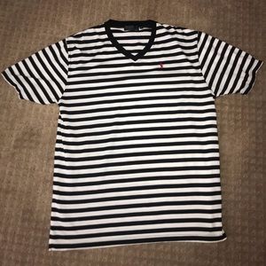 VINTAGE Polo Ralph Lauren striped v-neck tee